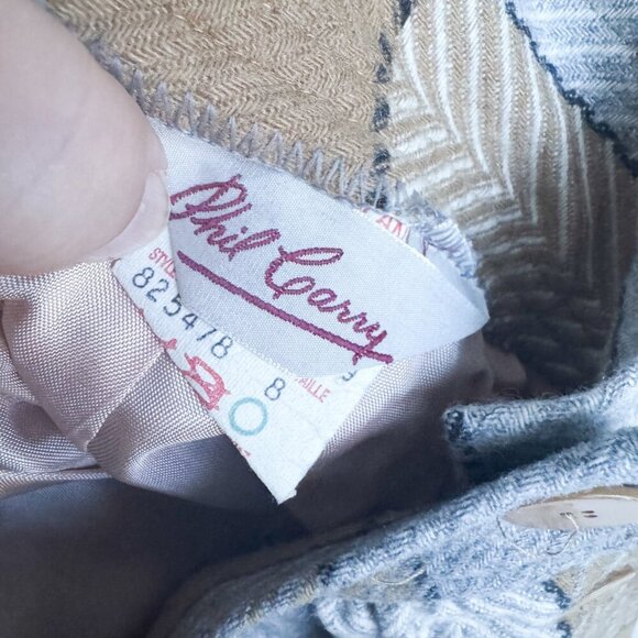 Vintage Phil Carry Window Pane plaid Pencil Skirt S - Picture 8 of 8